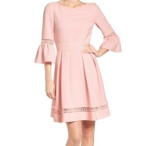 Eliza J | Fit and Flare | Bell Sleeve | Rick Rack detail